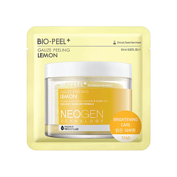 Пилинг-пэды с лимоном для сияния кожи Neogen Dermalogy Bio-Peel Gauze Peeling Lemon 1шт